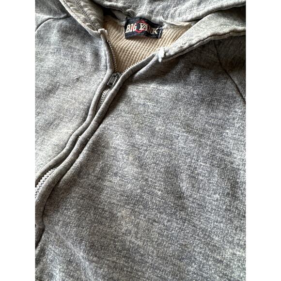 Vintage 80’s Big Yank Thermal Lined Heather Gray M Full Zip Hoodie Sweat Jacket - Picture 3 of 9